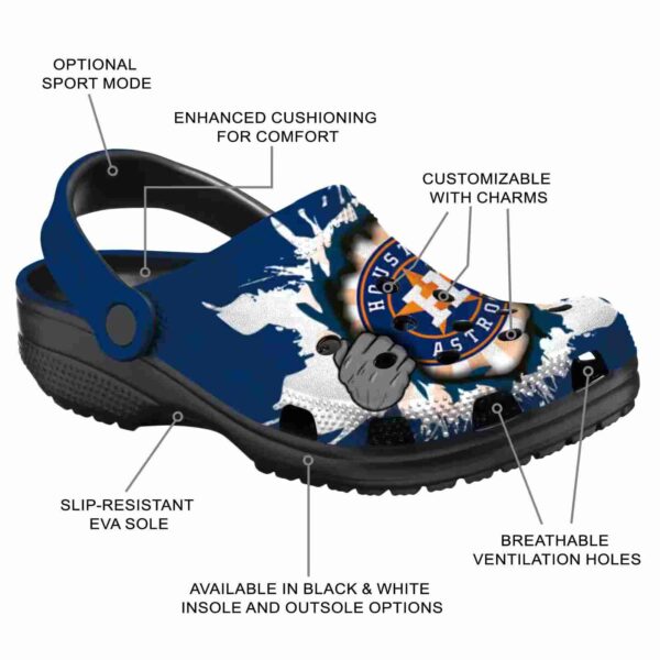 custom houston astros gripping hand crocs new arrival