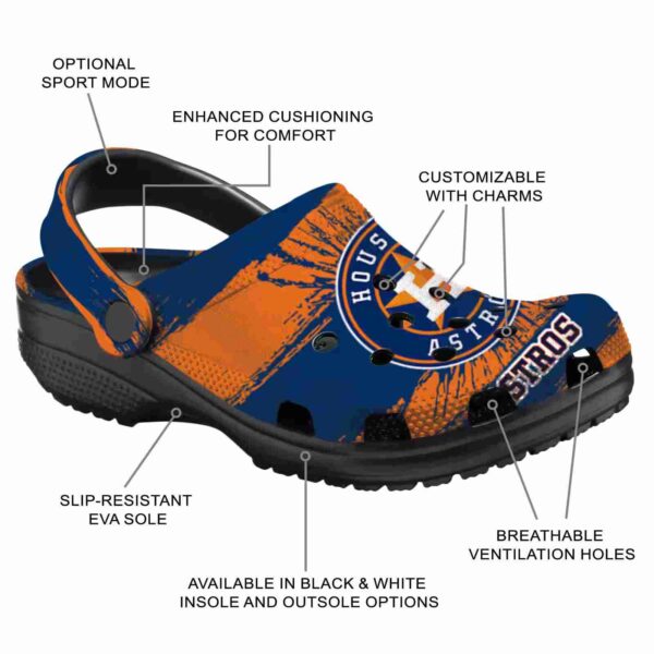 custom houston astros paint splatter graphics crocs new arrival