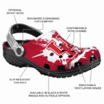 custom houston cougars splatter pattern clog best selling