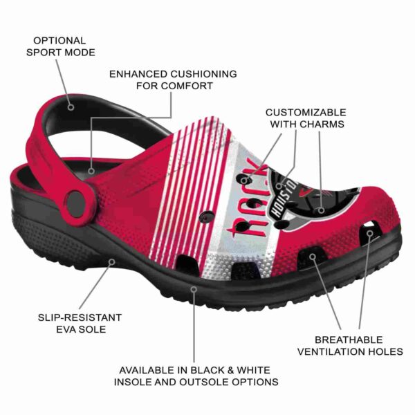 custom houston rockets vibrant dual tone clog new arrival