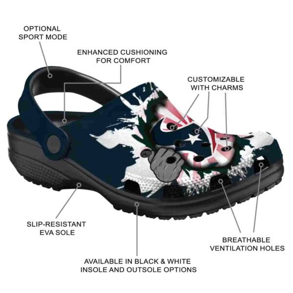 custom houston texans gripping hand crocs new arrival