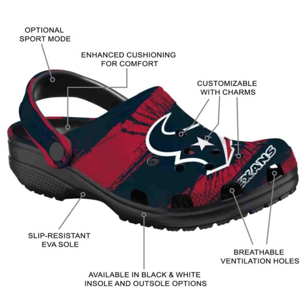custom houston texans paint splatter graphics crocs new arrival