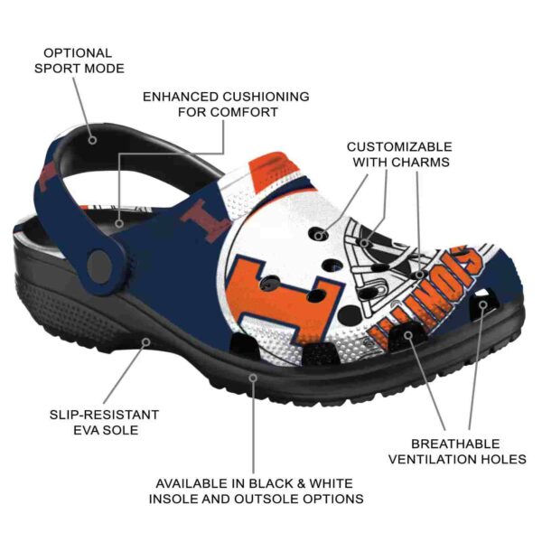 custom illinois fighting illini football helmet crocs new arrival