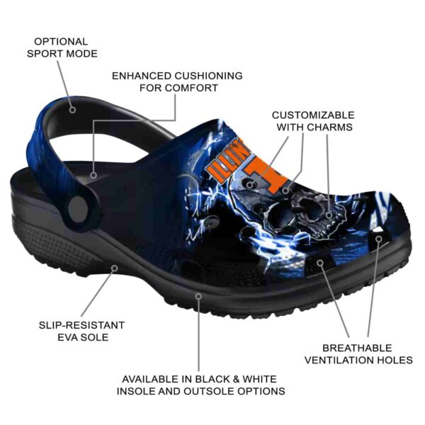 custom illinois fighting illini gothic skull crocs new arrival