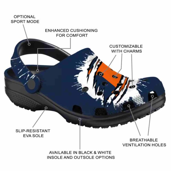 custom illinois fighting illini splash motif background crocs new arrival