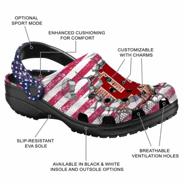 custom indiana hoosiers freedom splinter clog new arrival