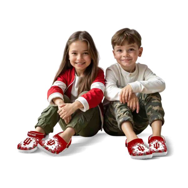 custom indiana hoosiers splatter background clog fashion forward