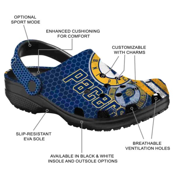 custom indiana pacers contrasting stripes clog new arrival