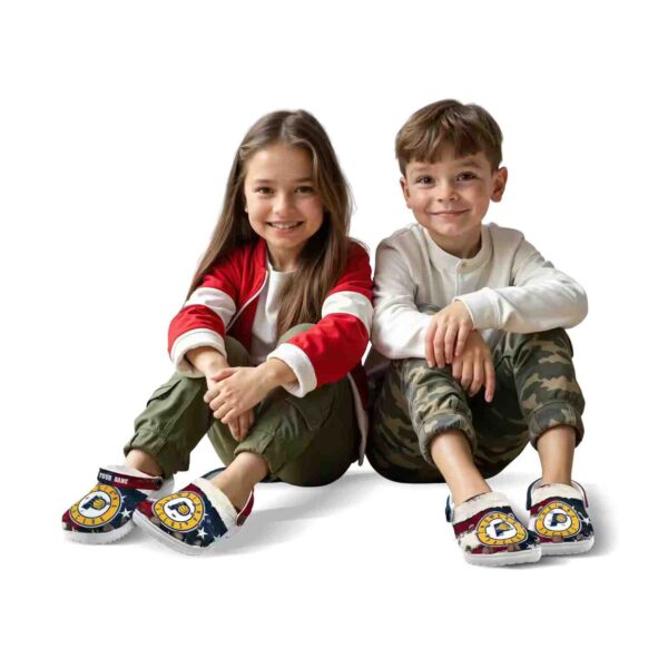 custom indiana pacers patriotic stripes clog fashion forward