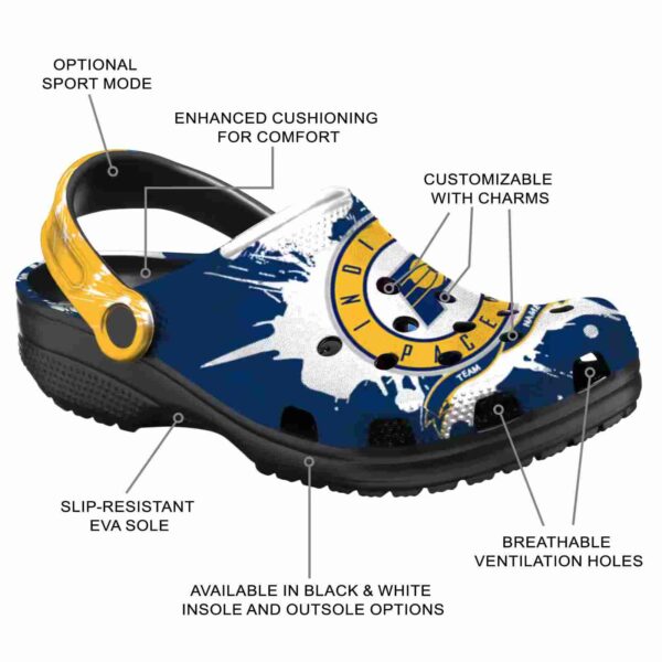custom indiana pacers splatter pattern clog new arrival