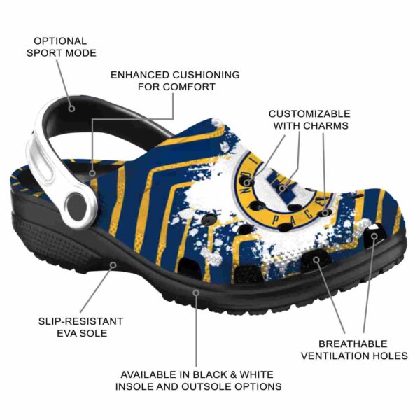custom indiana pacers zigzag paint burst clog new arrival