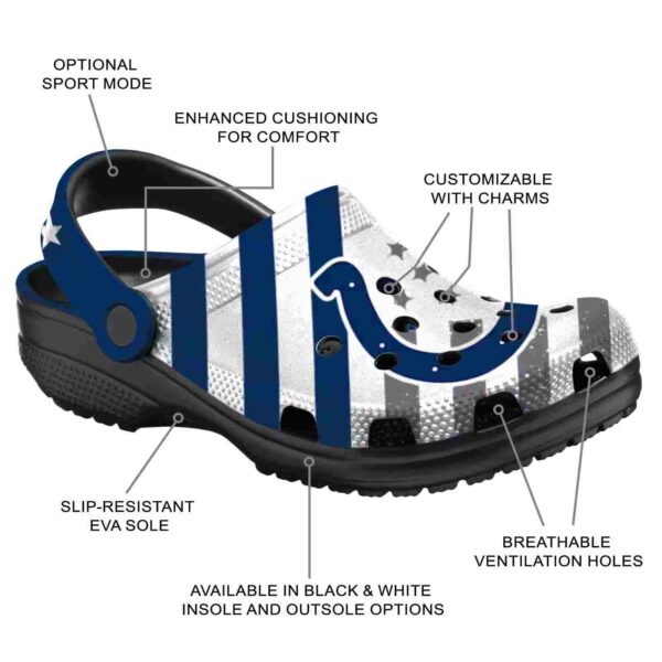 custom indianapolis colts star spangled graphic crocs new arrival
