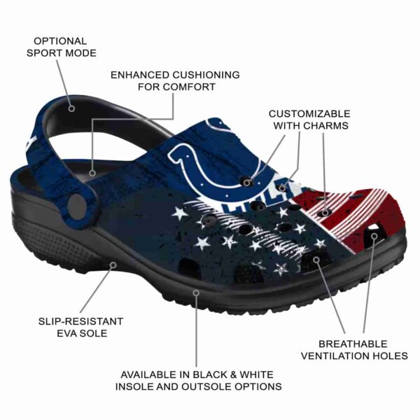custom indianapolis colts star spangled side pattern crocs new arrival