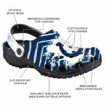 Custom Indianapolis Colts Zigzag Paint Burst Crocs Best selling