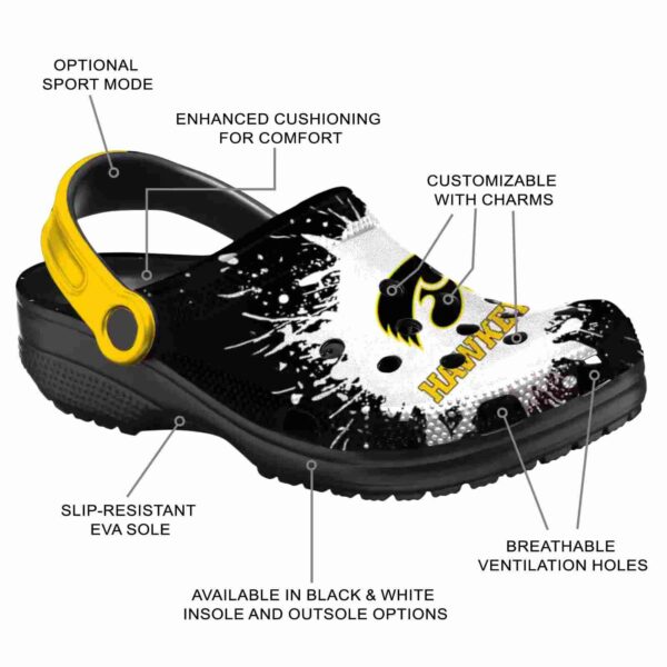 custom iowa hawkeyes splash art crocs new arrival