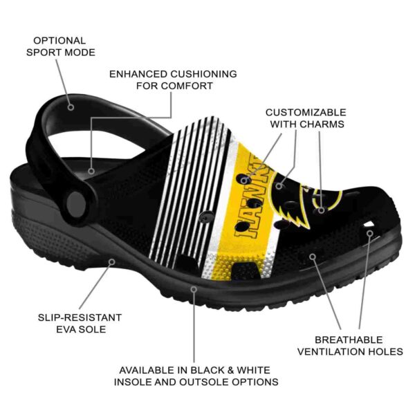custom iowa hawkeyes vibrant dual tone crocs new arrival