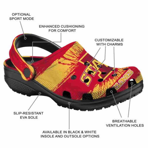 custom iowa state cyclones paint splatter graphics clog new arrival