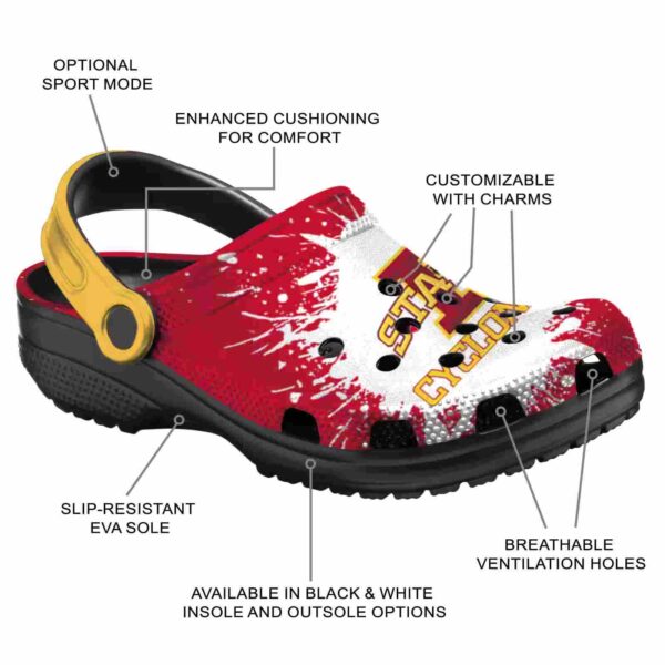 custom iowa state cyclones splash art clog new arrival