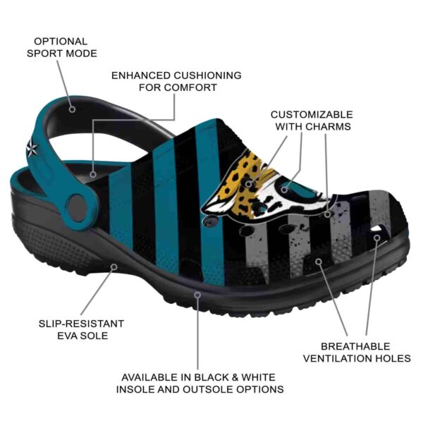custom jacksonville jaguars star spangled graphic crocs new arrival