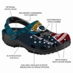 Custom Jacksonville Jaguars Star Spangled Side Pattern Crocs Best selling