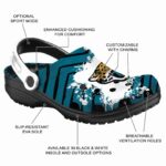 Custom Jacksonville Jaguars Zigzag Paint Burst Crocs Best selling