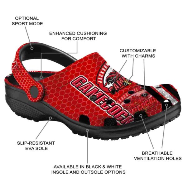 custom jacksonville state gamecocks contrasting stripes clog new arrival