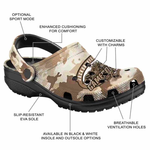 custom jacksonville state gamecocks desert camo clog new arrival