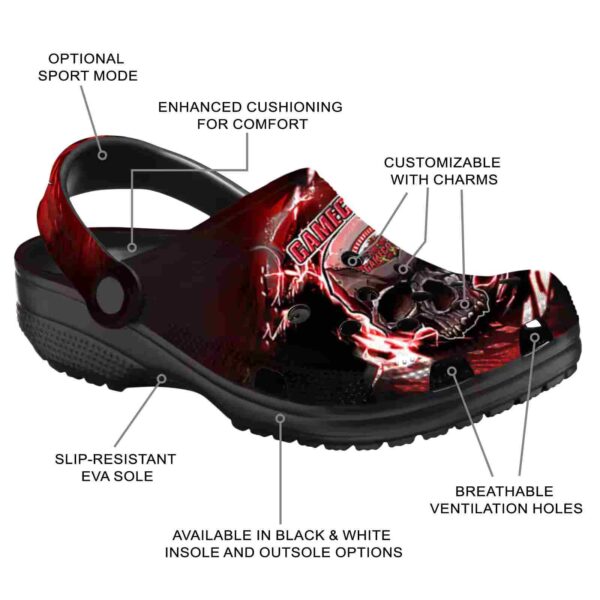 custom jacksonville state gamecocks gothic skull clog new arrival