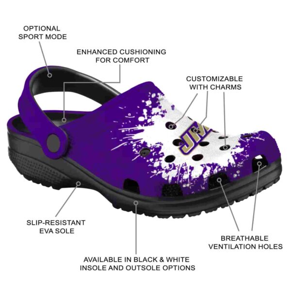 custom james madison dukes splatter background clog new arrival