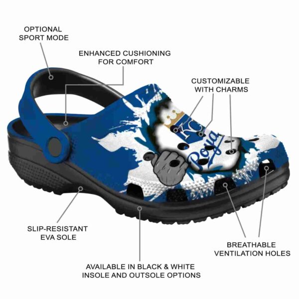 custom kansas city royals gripping hand crocs new arrival