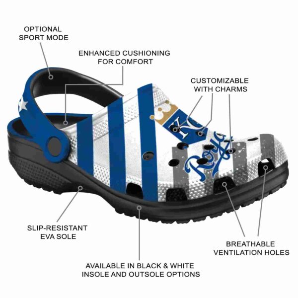custom kansas city royals star spangled graphic crocs new arrival