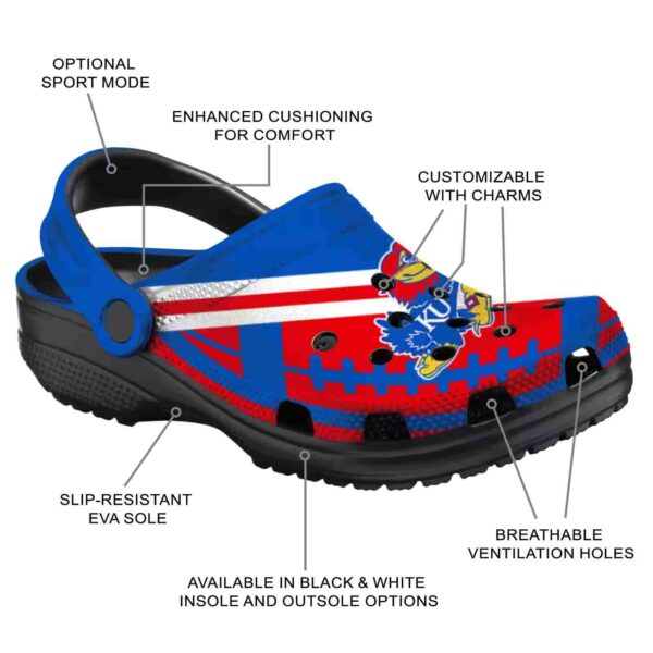 custom kansas jayhawks football motif crocs new arrival