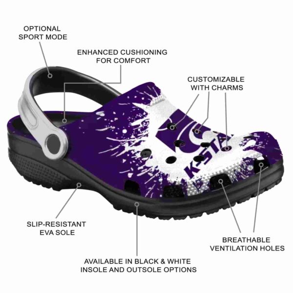custom kansas state wildcats splash art clog new arrival