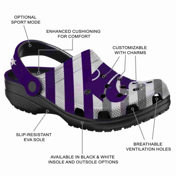 custom kansas state wildcats star spangled graphic clog new arrival