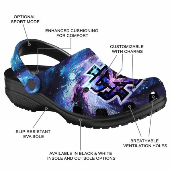 custom kennesaw state owls galaxy swirl clog new arrival