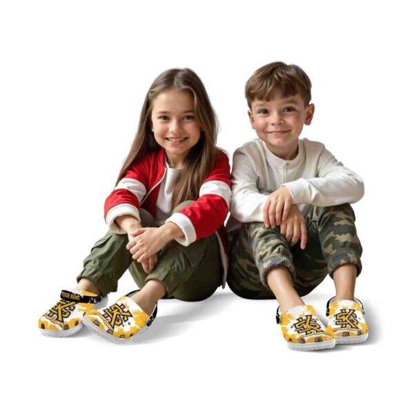custom kennesaw state owls splatter pattern clog fashion forward