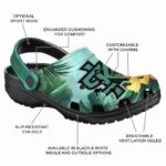 custom kennesaw state owls tropical vibes clog best selling