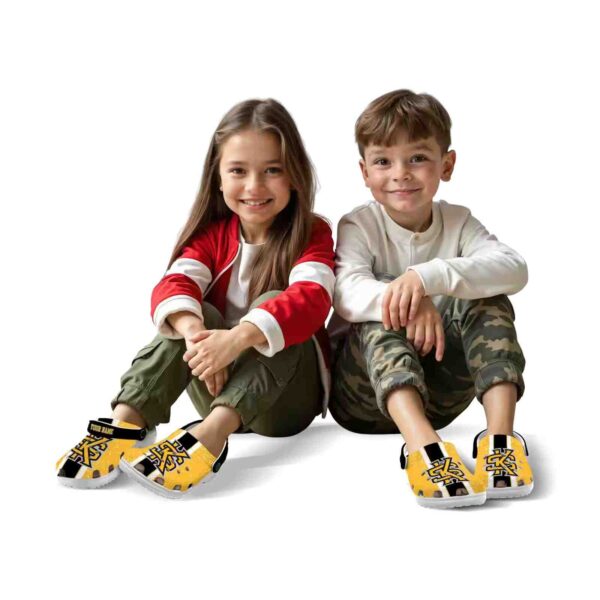 custom kennesaw state owls vertical stripes clog fashion forward
