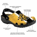 custom kennesaw state owls vertical stripes clog best selling