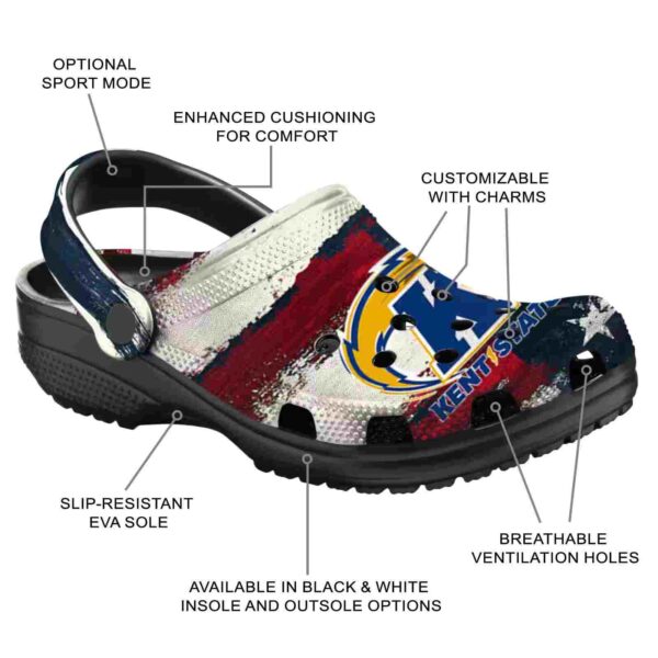 custom kent state golden flashes patriotic stripes clog new arrival