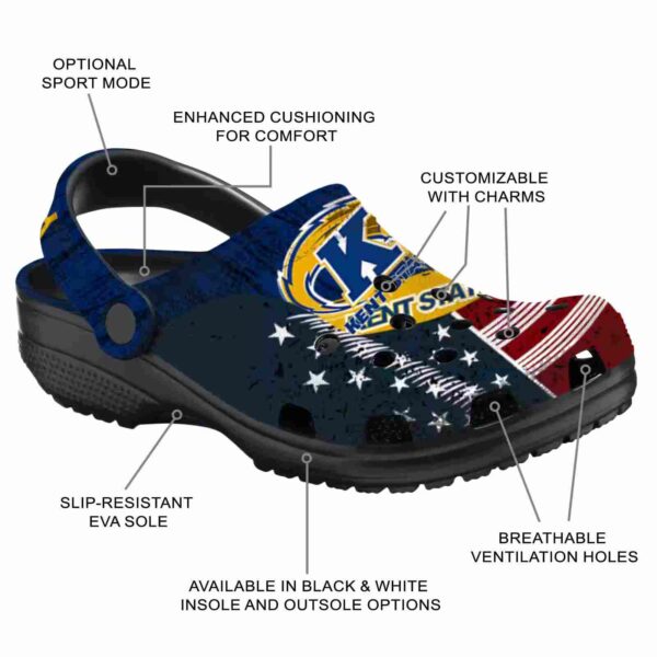 custom kent state golden flashes star spangled side pattern clog new arrival
