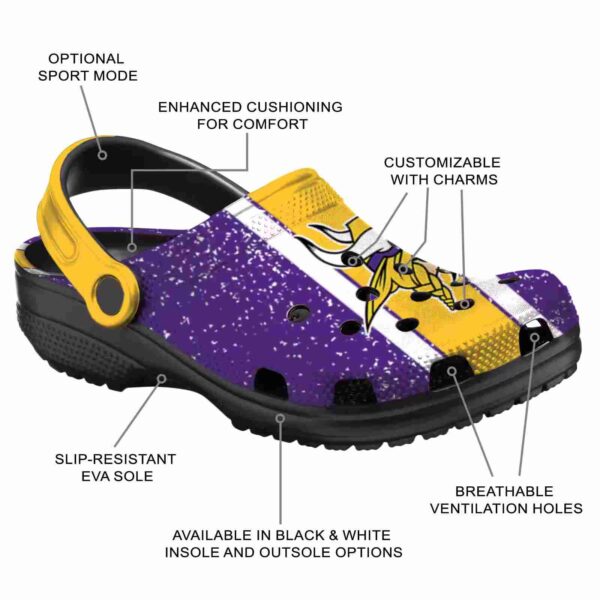 custom minnesota vikings vertical stripes crocs new arrival
