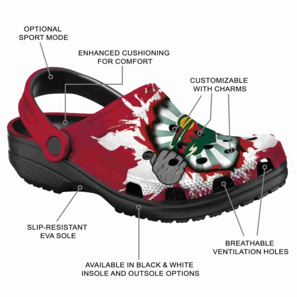 custom minnesota wild gripping hand clog new arrival