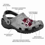 Custom Mississippi State Bulldogs Cracked Texture Crocs Best selling 1
