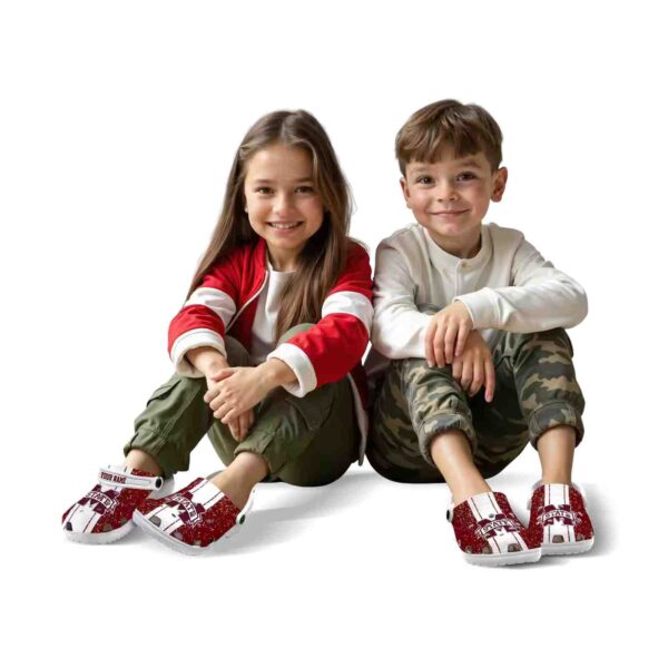 custom mississippi state bulldogs vertical stripes crocs fashion forward
