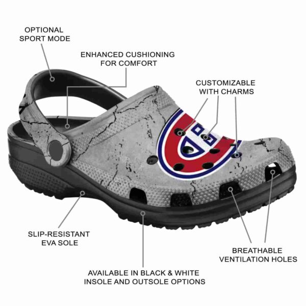 custom montreal canadiens cracked texture clog new arrival