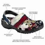 custom navy midshipmen patriotic stripes clog best selling