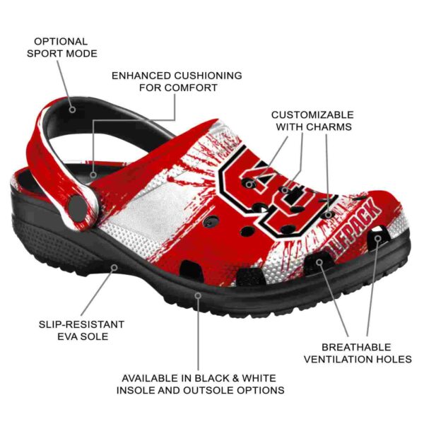 custom nc state wolfpack paint splatter graphics crocs new arrival