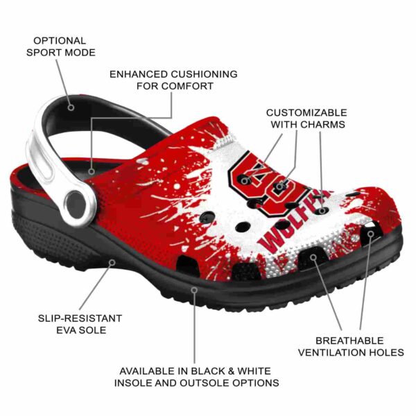 custom nc state wolfpack splash art crocs new arrival