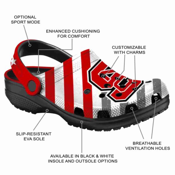 custom nc state wolfpack star spangled graphic crocs new arrival